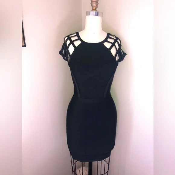 bebe | Dresses | Bebe Bandage Dress Size Small Dark Green | Poshmark
